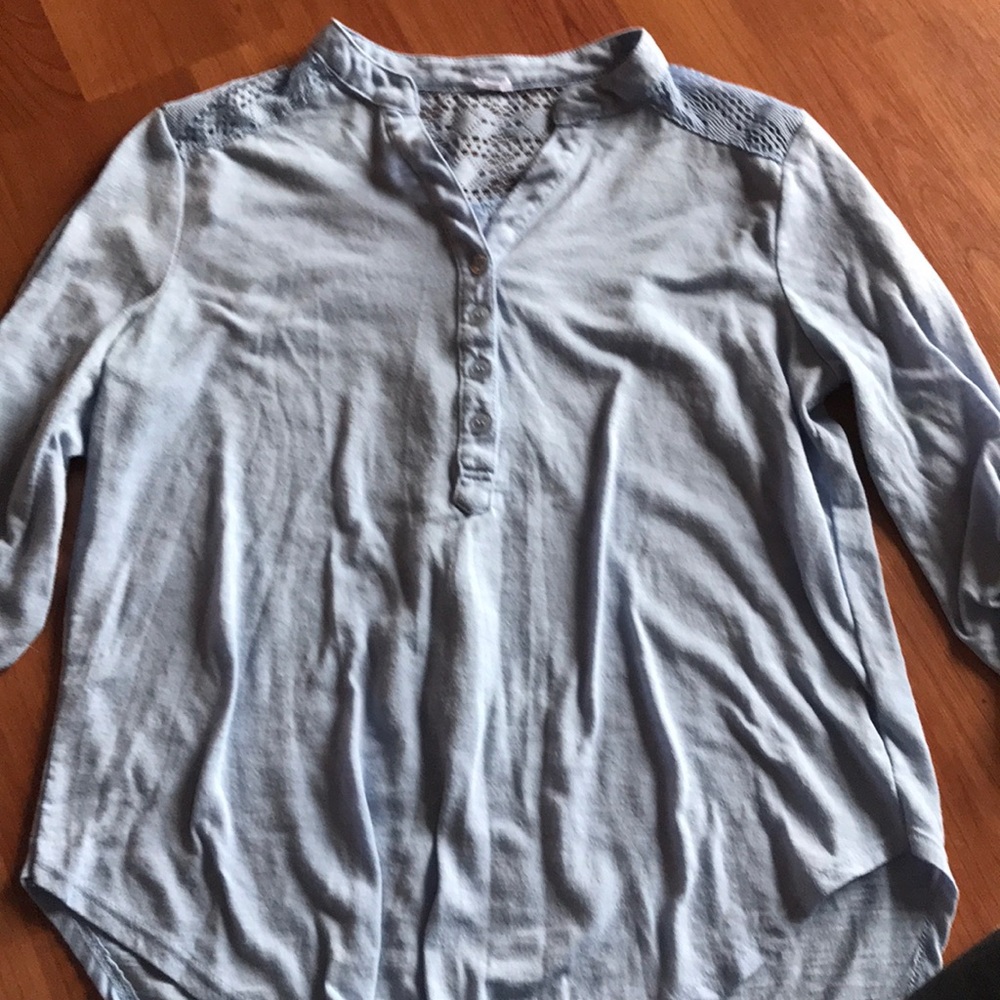 Pale blue shirt